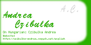 andrea czibulka business card
